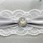 Prenium Customized silver color silk Wedding Invitation cards with pearl and diamond