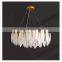 Hotel Villa Project Decorative Lighting white glass leaves Luxury Crystal Chandelier Post Modern Ceiling Pendant Lamp