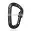 JRSGS 12KN Climbing D-Ring Snap Hook with Screwgate Heavy Duty Aluminium Alloy Carabiner Clip