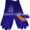 CW205B 14 inch Blue Color Split Cow Leather Welding Safety Glove