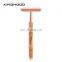 Manual Metal Head Men's Safety Shaving Razor In Wooden Handle