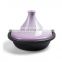 Moroccan Style Tajine Pot Matte Enameled Cast Iron Pot Cone-Shaped Ceramic Lid Tajine Pot