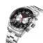 Manufacturer Custom Logo Silver Stainless Steel Chronograph Watches Designer Mens Luxury Watch