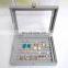 Velvet Glass Ring Earring Jewelry Display Organizer Box Tray Holder Storage Case