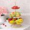 Creative Delicate New Storage Wire Layer Golden Stand Hanging Bowl 3 Tier Fruit Basket Iron