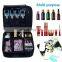 Personalized Bride Organizer Black Private Label Large Waterproof Professional Travel Custom Makeup Bag