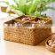 Vietnam Supplier Seagrass Picnic Basket with Lid, Handmade Baskets for Fruits Storage Wholesale