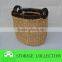 Set of 3 Oval Water Hyacinth Woven Laundry Basket With Handle