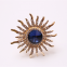 Sparkling Blue Artificial Crystal Diamond Sun Flower Rhinestones Napkin Rings Holders