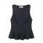 European/American style three-color round-neck slim-fit layered design sporty sleeveless T-shirt