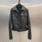 Women's Korean Sweet Cool Style Biker Jacket for Spring, Autumn, Winter, Minority Design Sense, Fashionable and Slimming Motorcycle Coat