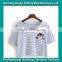 2015 Women Sweet Color Short t Shirt With Cat Print / Stripe Brief Design t Shirt for Lady