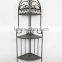 3-tier Wrought Iron Cheap Single Corner Shelf