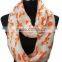 205 Foreign Trade New Loop Shawl Cute Animal Fox Print Women Fashion Scarf