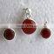 Stylish !! Carnelian 925 Sterling Silver Jewelry Set, Vintage Silver Jewelry, Semi Precious Stone Silver Jewelry