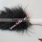Wholesale Cheap Marabou Turkey Feather String Doll Keychain And Feather String Doall Characters For Decorations