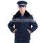 Security guard winter thick warm keeping fleece royal blue coat jacket uniform