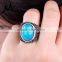 Oval Pattern Engraved Antique Silver Color Retro Style Color Changing Mood Emotion Feeling Ring for Women Mood Ring with Colors