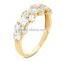 Sterling Silver 18K Yellow Gold Round-cut Cubic Zirconia Ring Design