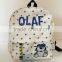 1# cute embroidery tarpaulin backpack with cartoon figure for students