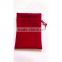 China small velvet bag with satin lining,velvet outside and satin inside