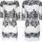 2016 Summer New Fashion Minimalist Brief Style Ladies Flowers Print Sexy Arabic Party Dress