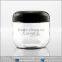 black cap cosmetic jars plastic