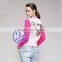 Custom 100% cotton womens printed baseball&softball wear jackets