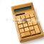 Ecofriendly Nature Bamboo Wood Solar Powered 12 Digits Calculator