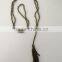 2015 Fall Olive Green Cotton Tassel Necklace,Cooper Beads Long tassel lady necklace