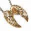 Custom stainless steel Golden Angel Wings Pendant with stock