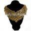 new design factory wholesale neckline Rhinestone Applique Trim with glue adhesive to hot fix