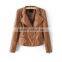 China factory OEM service fashion lady pu leather jacket