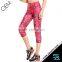 OEM Women Digital Custom Printed Leggings Capri Red Leggings