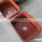 Single bowl solid surface acrylic red kitchen sinks