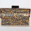 China special shinning sequin fabric and metal frame lady clutch evening bag