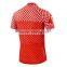 Red cycling jersey fashionable men sports clothing