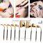 2016 New Arrival Synthetic Hair High Quality 9PCS Gold Golf Clubs Shaped Makeup Brush Set