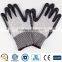 HPPE Nylon Fiberglass Nitrile EN 5 Anti Cut Gloves