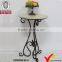 Antique french country style metal and wood coffe table
