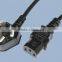 Electrical Plug Type and Electric wire 10A 3 flat pin ac power cord plug with China plug round head Electric ac power plug