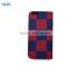 2015 New Trendy Denim Grid Pattern Leather Case For BlackBerry Bold 9930 with Card slots and PVC ID slot