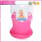 Factory supply food grade soft silicone blank baby bibs wholesale