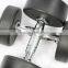 High Quality and Low Price Black Fixed Rubber Dumbbell AR01