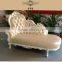 New Design Antique Style Pearl Genuine Leather Chaise Lounge