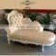 new design antique style pearl genuine leather chaise lounge