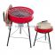 Kettle ceramic charcoal bbq grill with cover and 2 wheel for easy moving