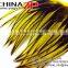ZPDECOR Directly Sale Top Quality Colored Sunshine Yellow Lace Medium Rooster Cape Feathers