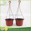 plastic flower hanging flower pots vertical garden pots