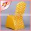 Hot sale banquet rosette purple wedding decorative chair covers